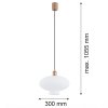 Szklana lampa wisząca TRESCO 8980 Argon Mleczne Szkło Miedziane detale